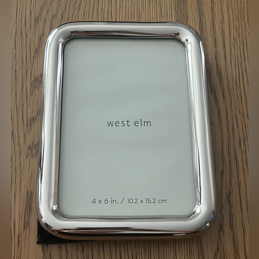 West Elm Metallic Silver Photo Frame
